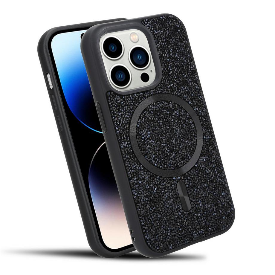 iPhone 14 PRO Hülle kompatibel mit MagSafe Glitzer Diamant Design