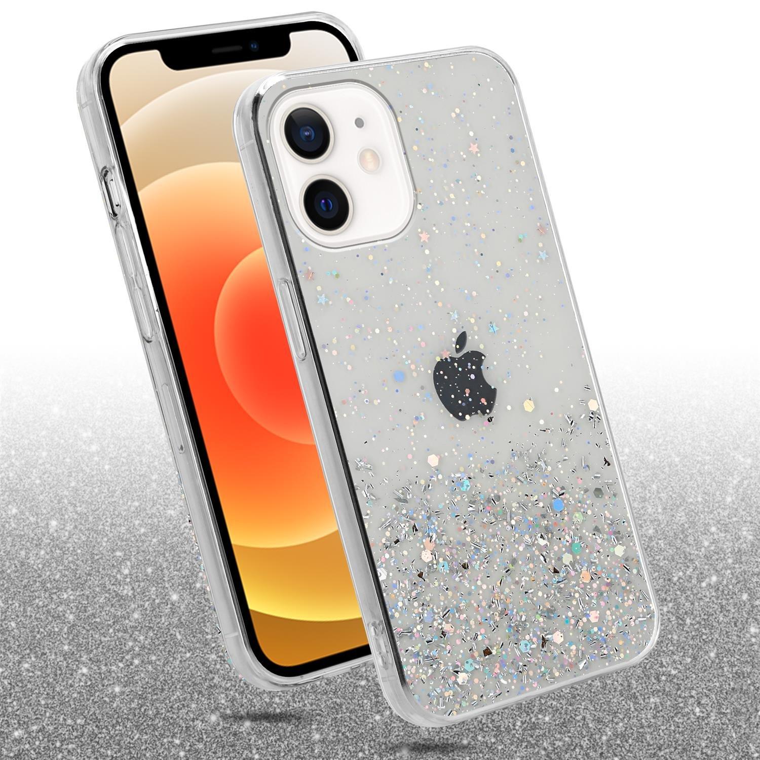 Cadorabo  Hülle für Apple iPhone 12 MINI TPU Silikon mit funkelnden Glitter 