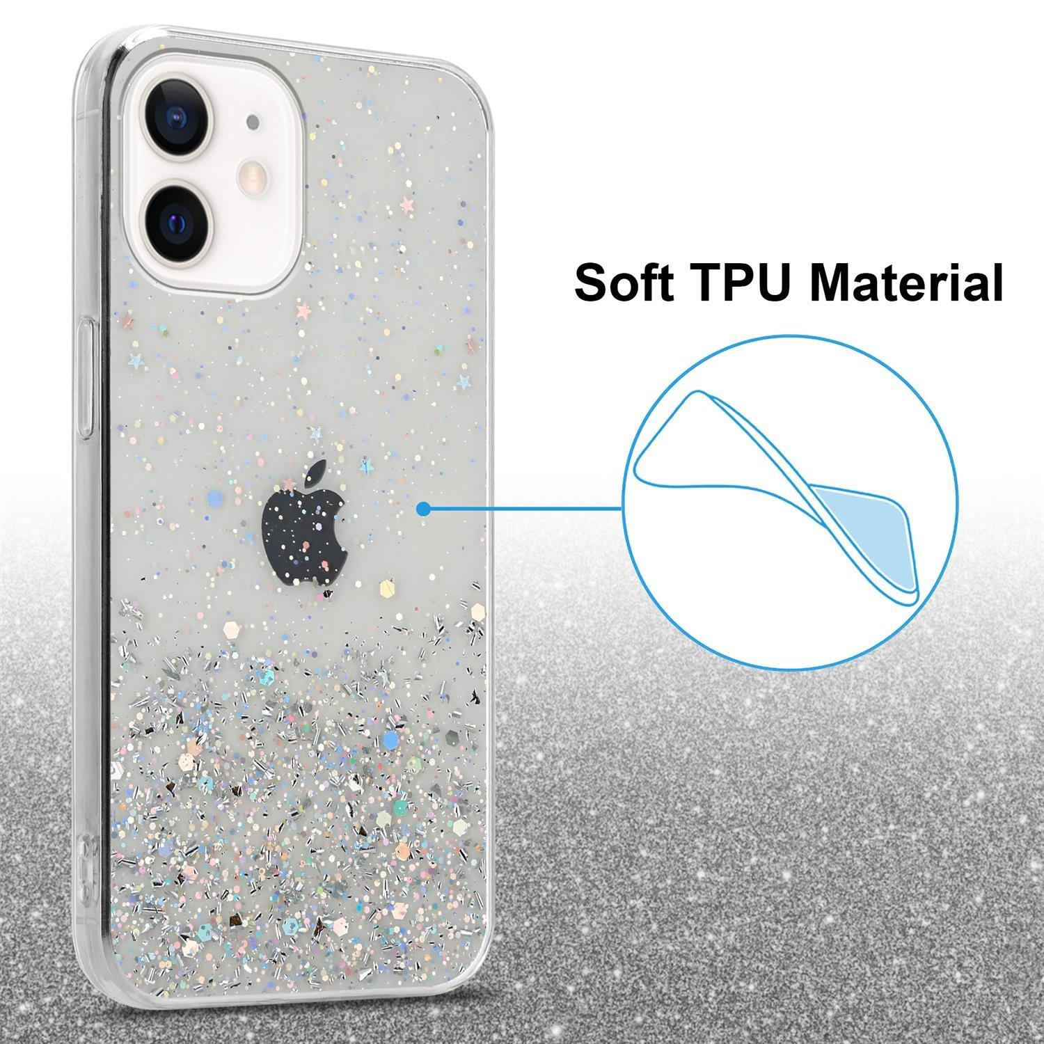 Cadorabo  Housse compatible avec Apple iPhone 12 MINI - Coque de protection en silicone TPU flexible avec paillettes scintillantes 