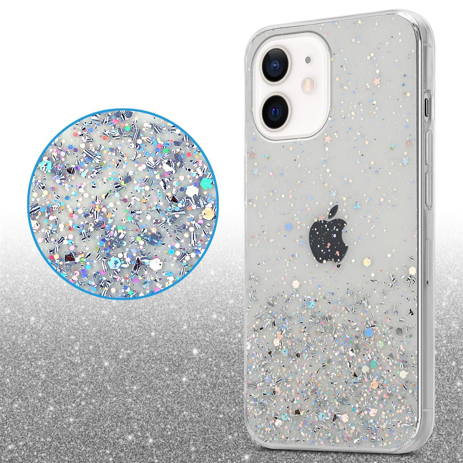 Cadorabo  Hülle für Apple iPhone 12 MINI TPU Silikon mit funkelnden Glitter 