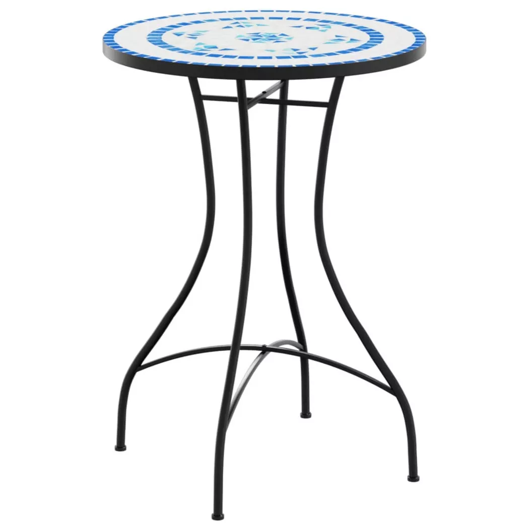 VidaXL - tavolo da bistrò a mosaico Ceramica, One Size, Blu