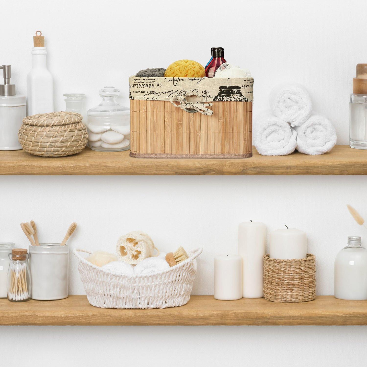 Northio Cestino portaoggetti in bambù  