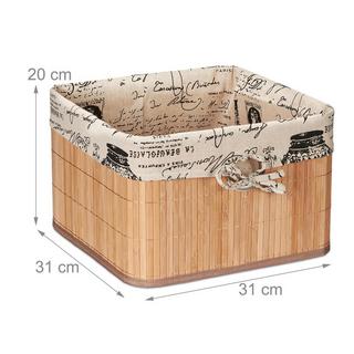 Northio Cestino portaoggetti in bambù  