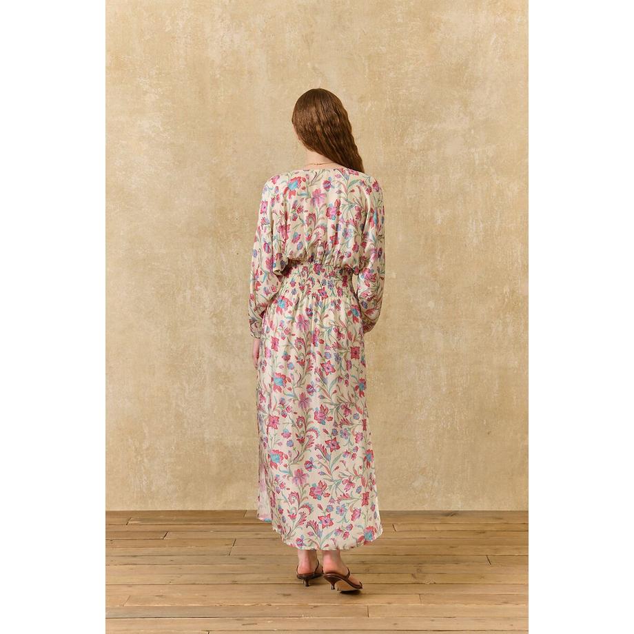 Louise-Misha Langes Kleid SOFIA mit Blumendruck und langen Ärmeln  