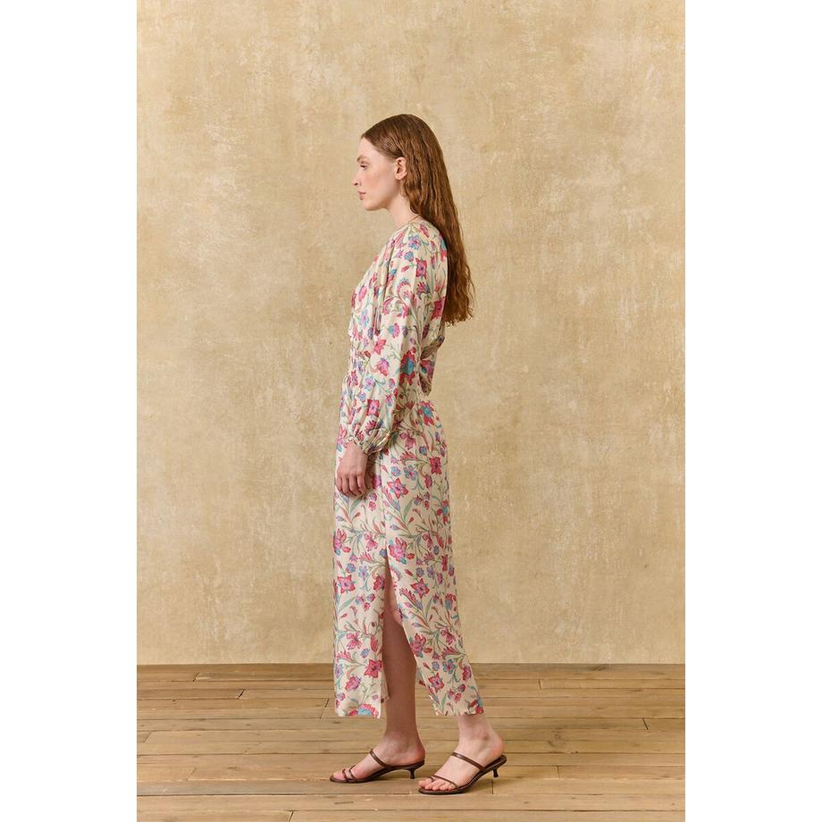 Louise-Misha Langes Kleid SOFIA mit Blumendruck und langen Ärmeln  