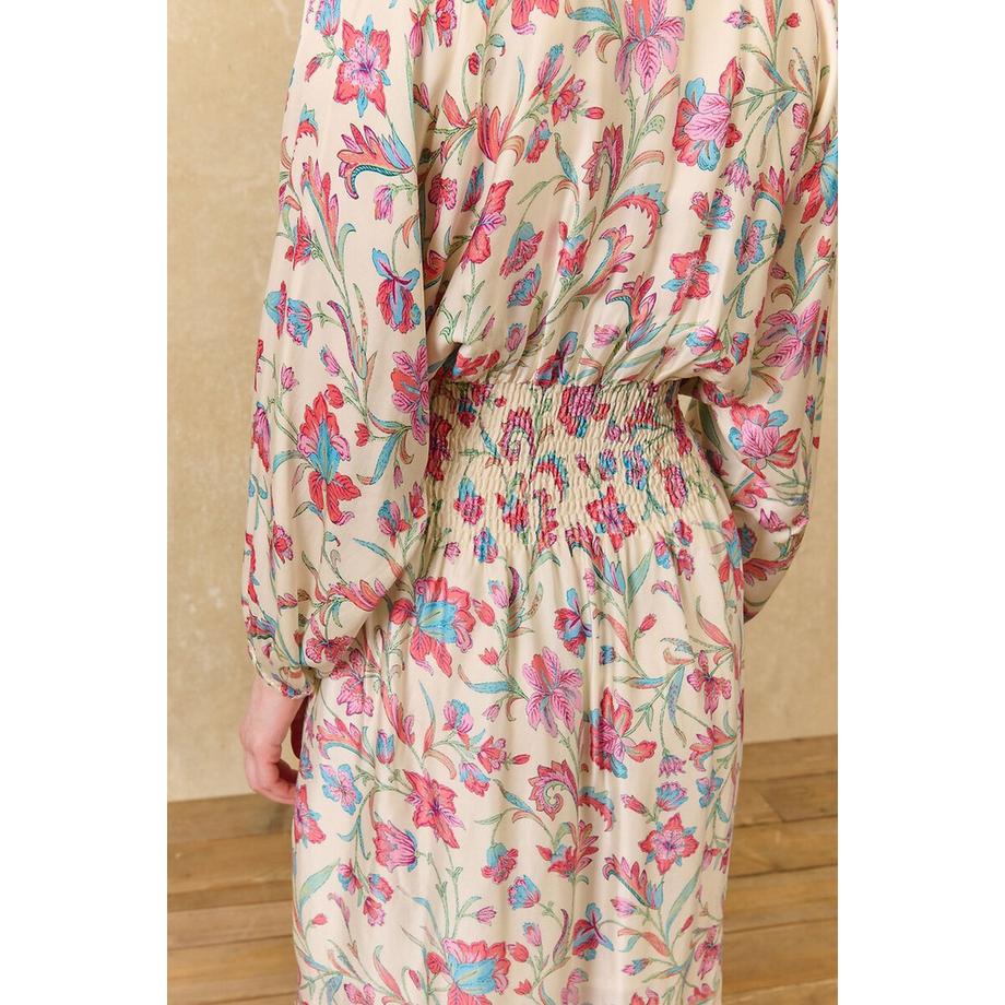 Louise-Misha Langes Kleid SOFIA mit Blumendruck und langen Ärmeln  
