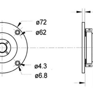 Nedis  DTW 72 - 8 ohms - 14 mm (0,6 ") conducteur de dôme de polycarbonate 