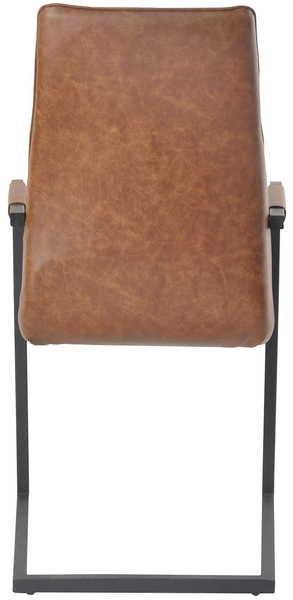 mutoni Fauteuil simili cuir marron clair (lot de 2)  