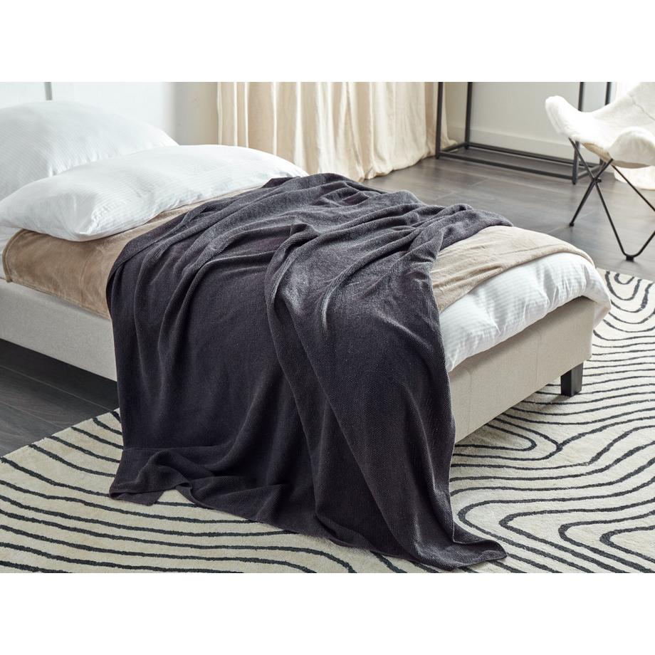 Beliani ASAKA Boho Baumwoll Kuscheldecke  