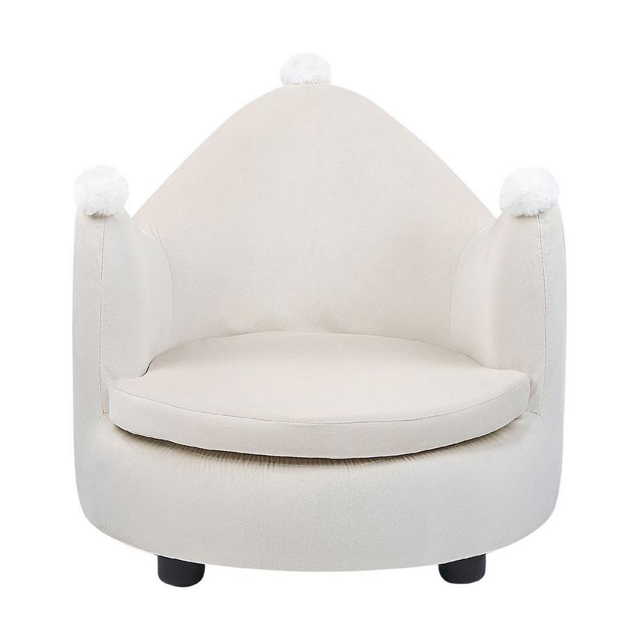 Beliani Kindersessel aus Samtstoff Modern VEGA  