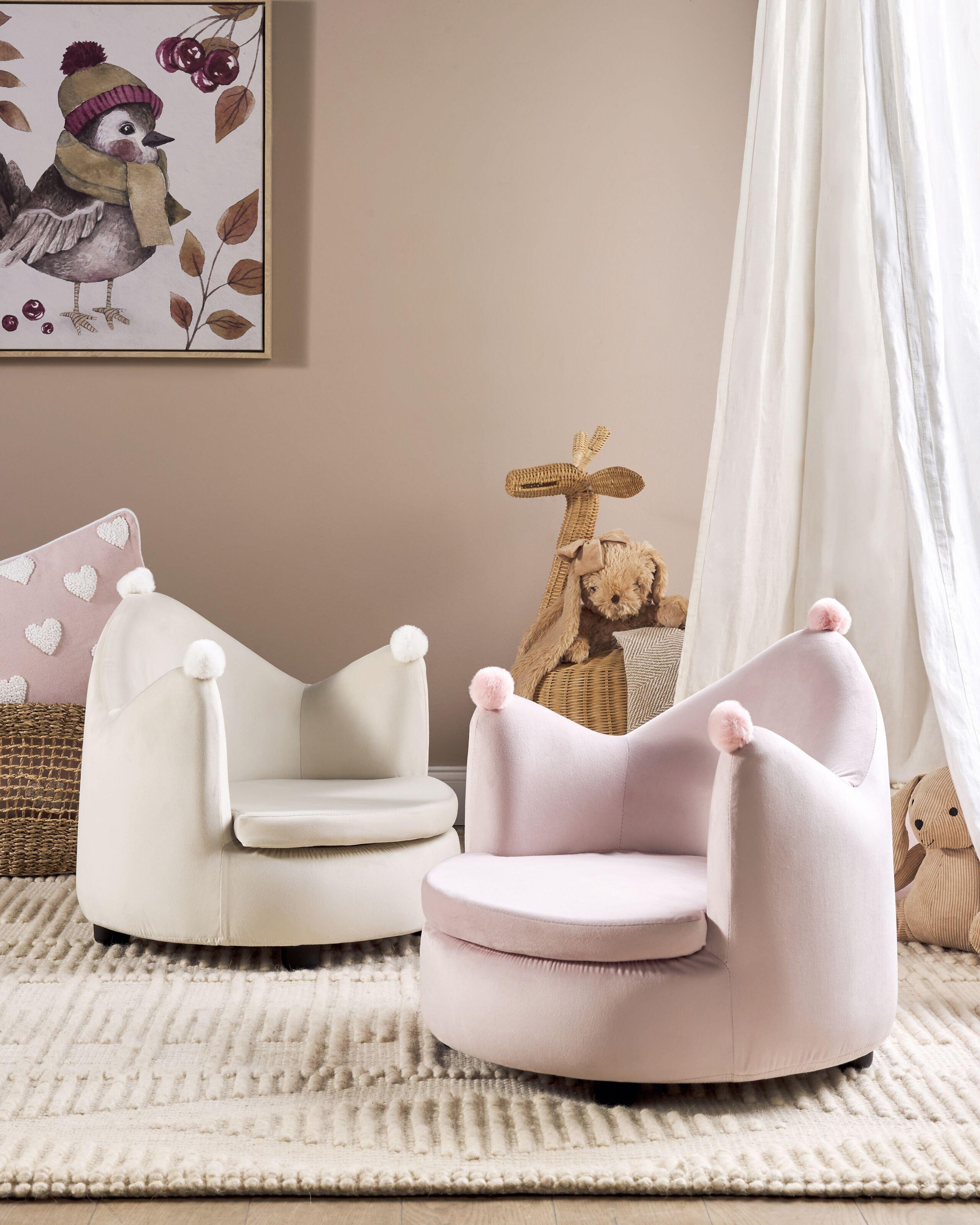 Beliani Chaise pour enfant en Velours Moderne VEGA  