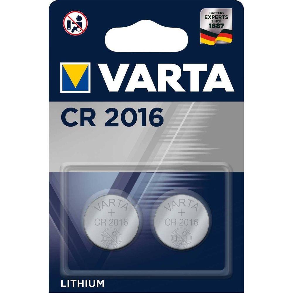 VARTA  Batteria a bottone al litio CR2016 | 3 V DC | 87 mAh | 2-Blister | Argento 