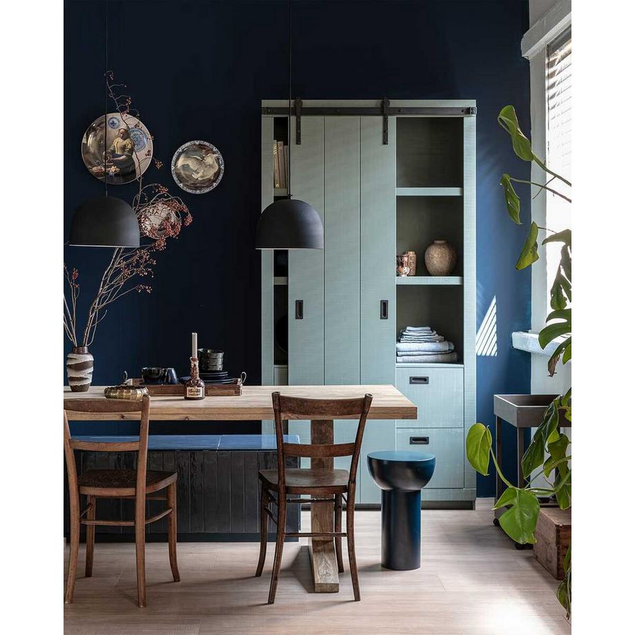 mutoni Schiebetürenschrank Barn Kiefer FSC seifengrün 122x230  