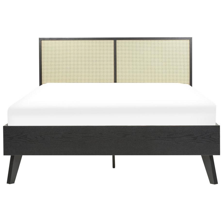 Beliani Lit à lattes en Rotin Boho MONPAZIER  