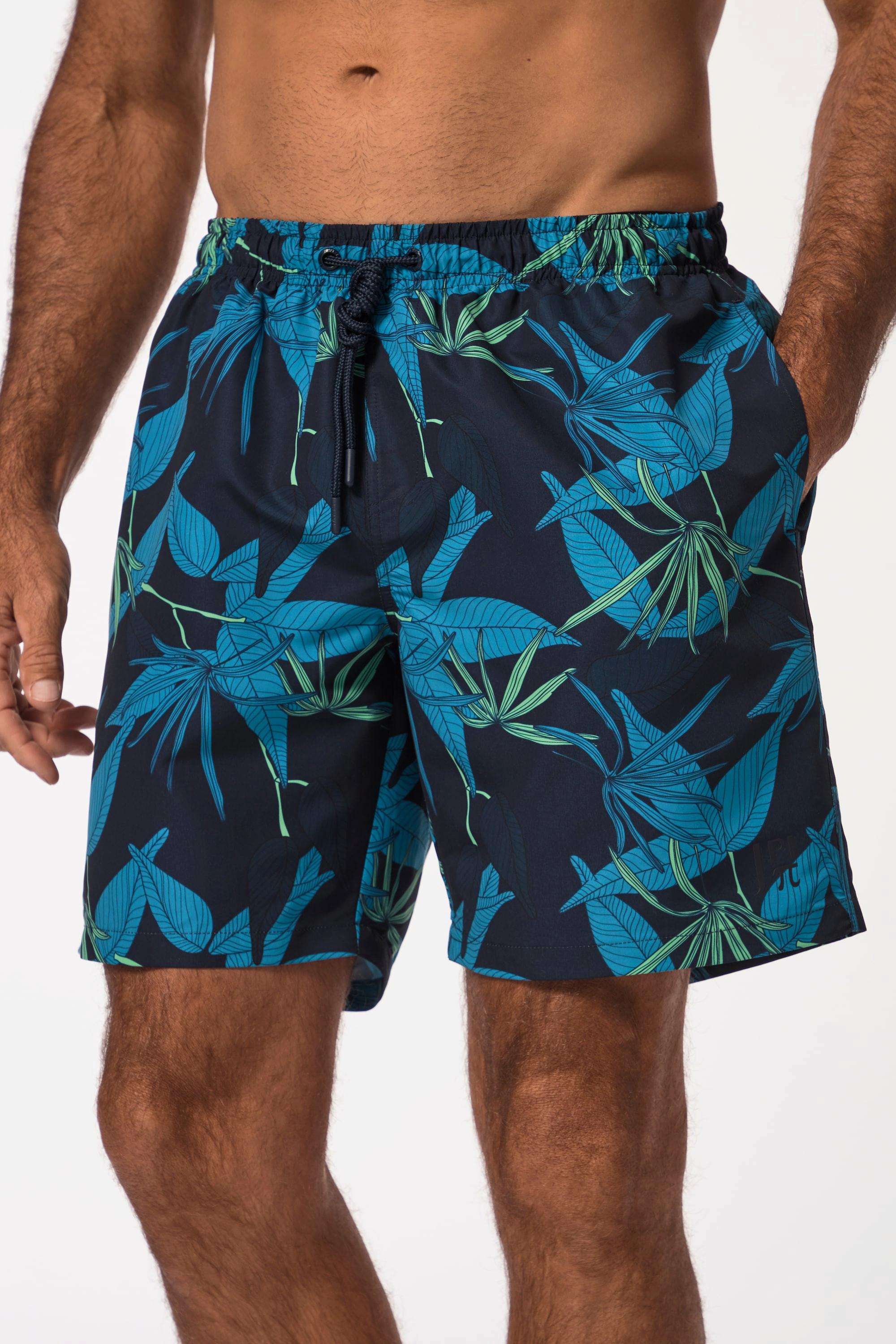 JP1880  Badeshorts, Beachwear, Elastikbund, floraler Print 