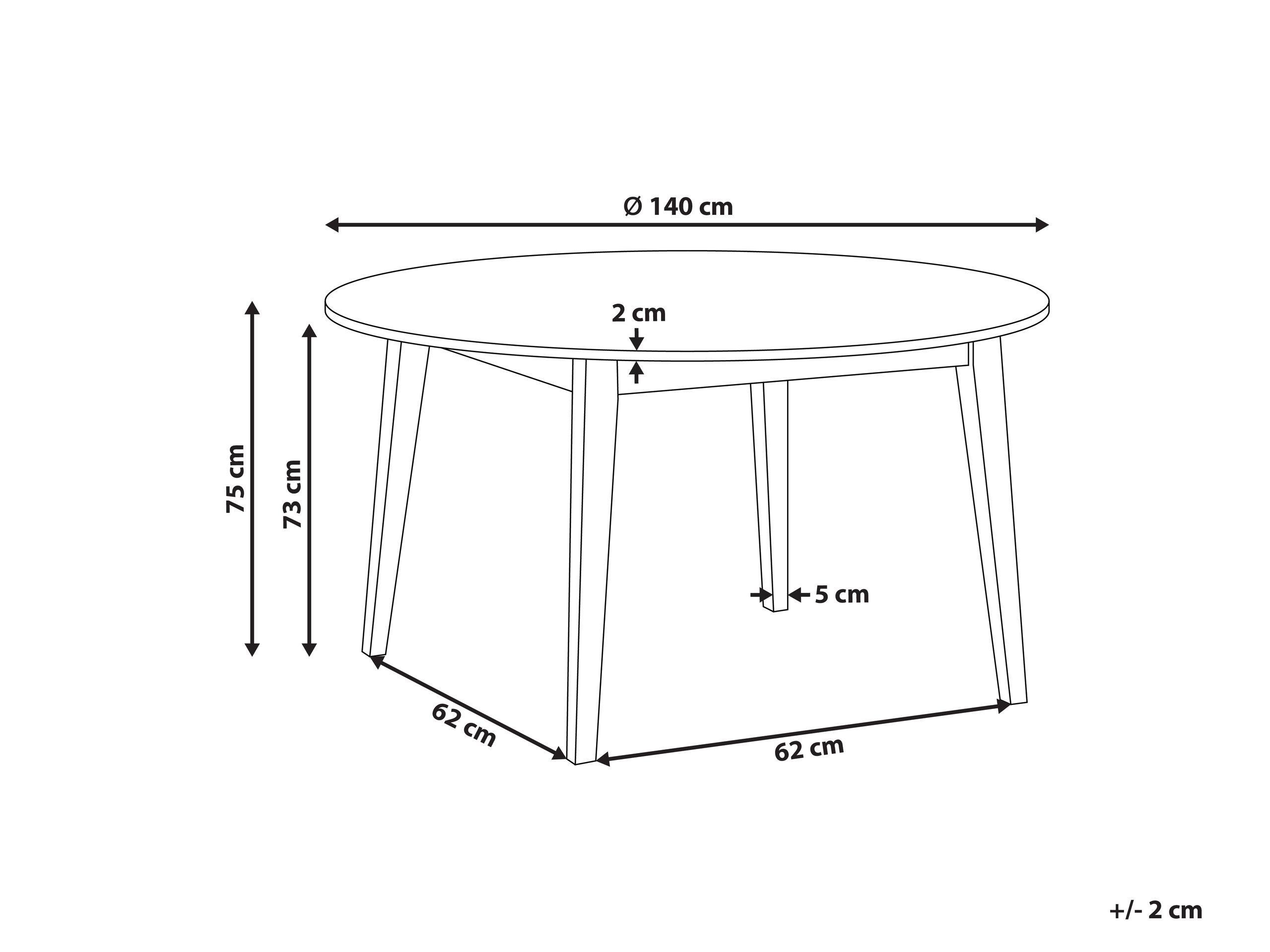 Beliani Esstisch aus MDF-Platte Modern HUNTLEY  