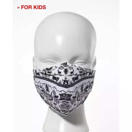 ISA bodywear Maschera d'igiene per bambini confezione da 5 ''Scherenschnitt''  Nero