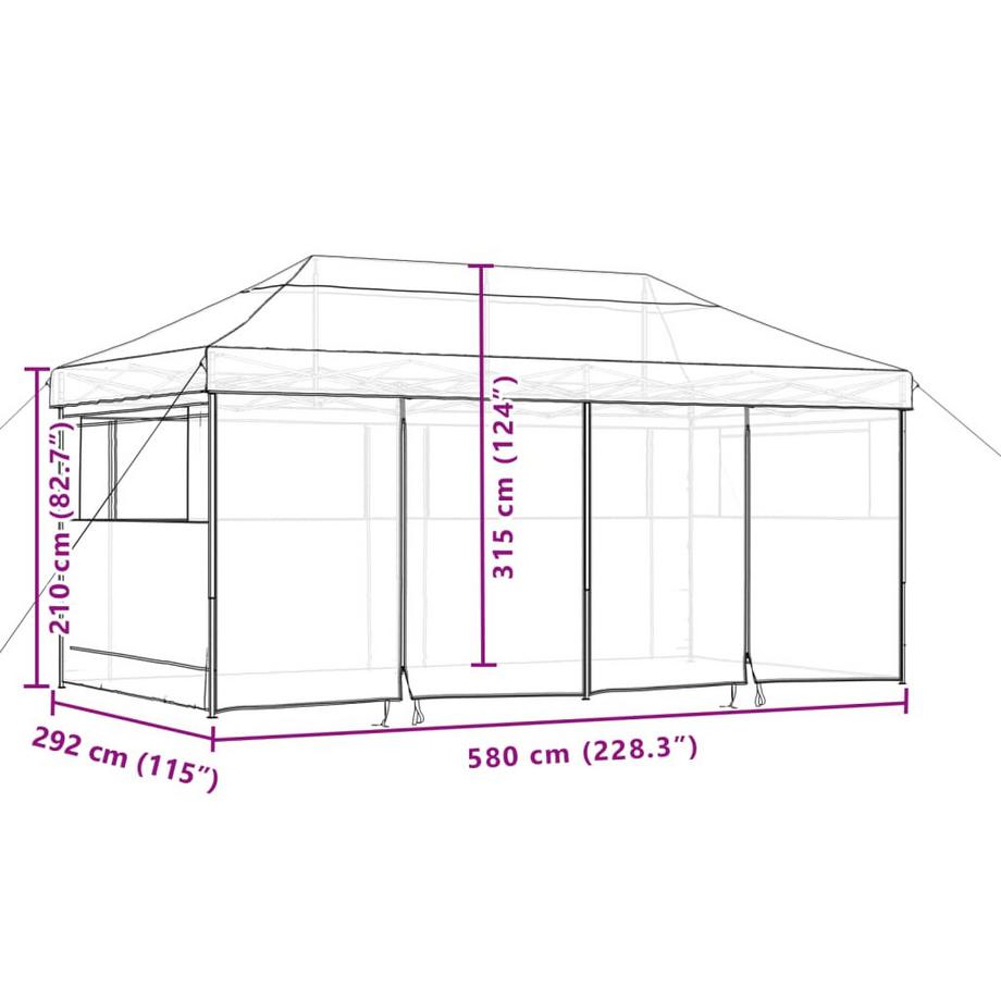 VidaXL tenda per feste Poliestere  