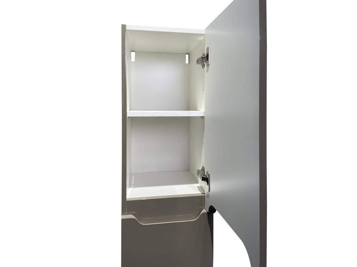 Vente-unique Colonna per bagno sospesa L30 x l30 x 120 cm Tortora - STEFANIE  