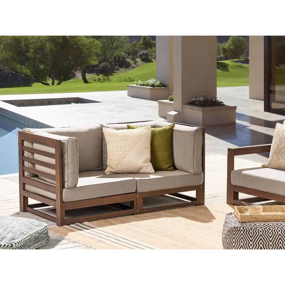 Beliani Canapé 2 places en Bois d'acacia certifié FSC® Scandinave TRANI  