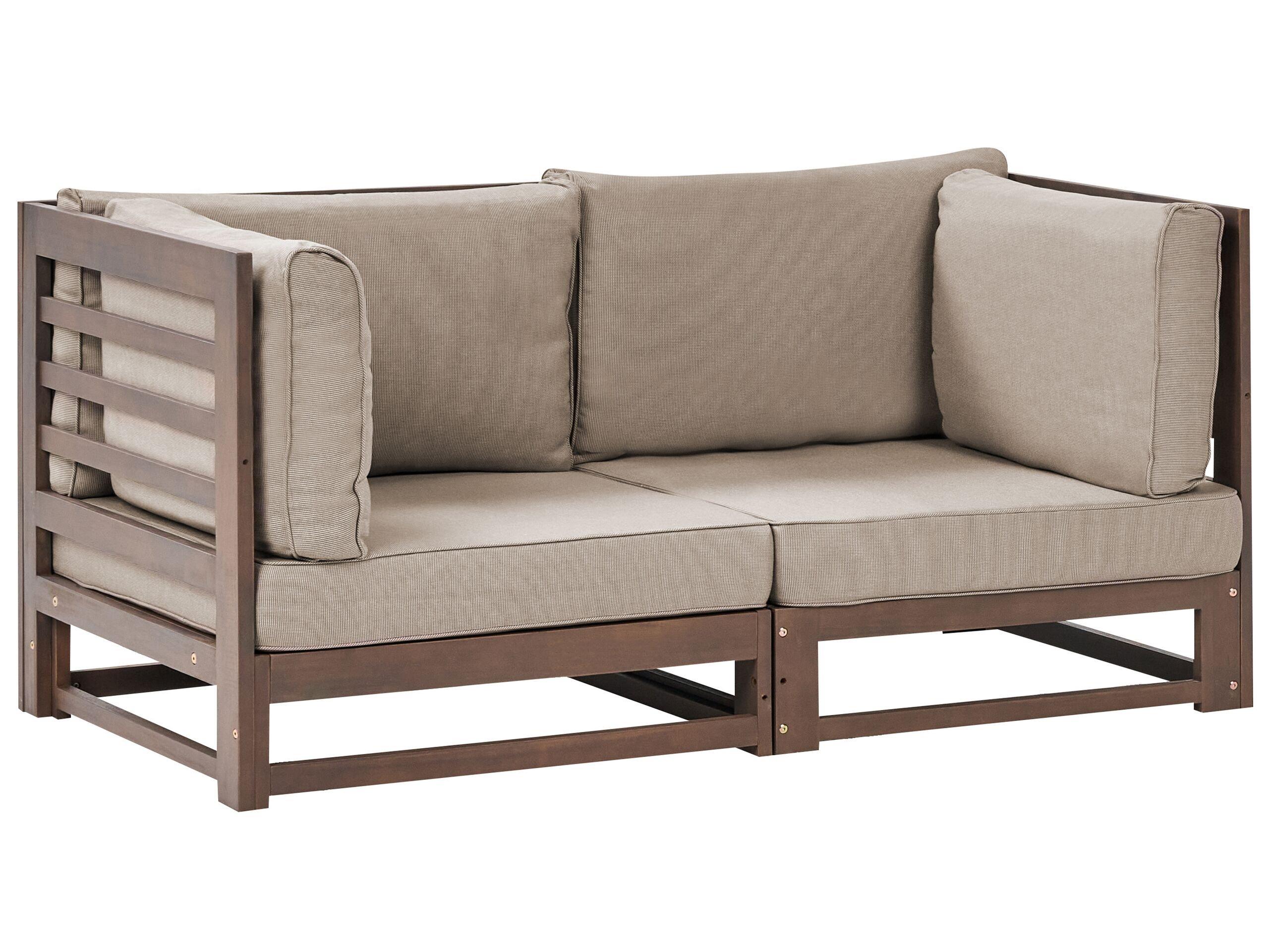 Beliani 2 Sitzer Sofa aus FSC® zertifiziertes Akazienholz Modern TRANI  