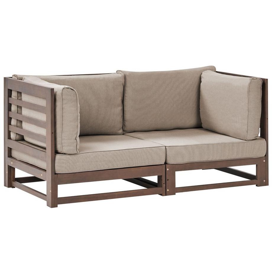Beliani Canapé 2 places en Bois d'acacia certifié FSC® Scandinave TRANI  