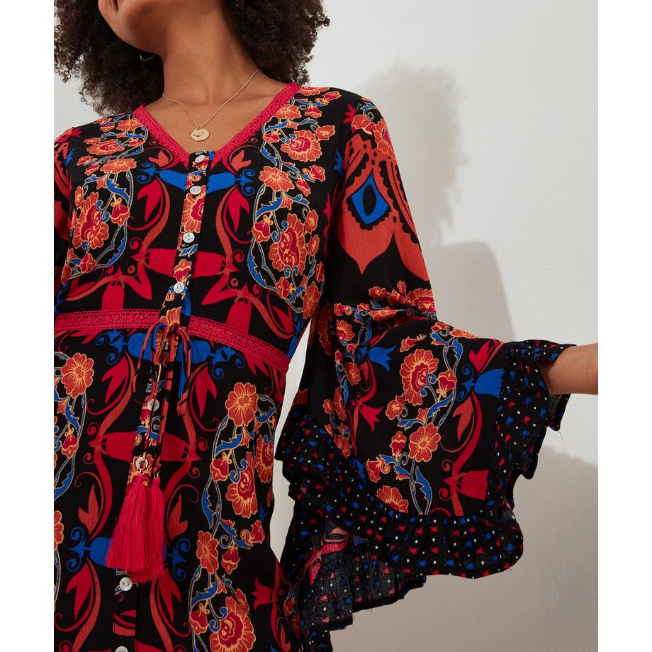 Joe Browns Abito Lungo Boho Abbottonatura Completa  