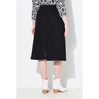 Ulla Popken Gonna di jeans A-line tasche comfort elasticizzato  