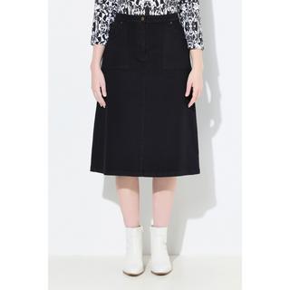 Ulla Popken Gonna di jeans A-line tasche comfort elasticizzato  