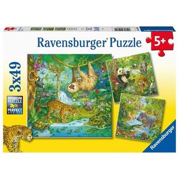 Puzzle Ravensburger Im Urwald 3 X 49 Teile