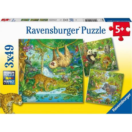 Ravensburger  Puzzle Ravensburger Im Urwald 3 X 49 Teile 