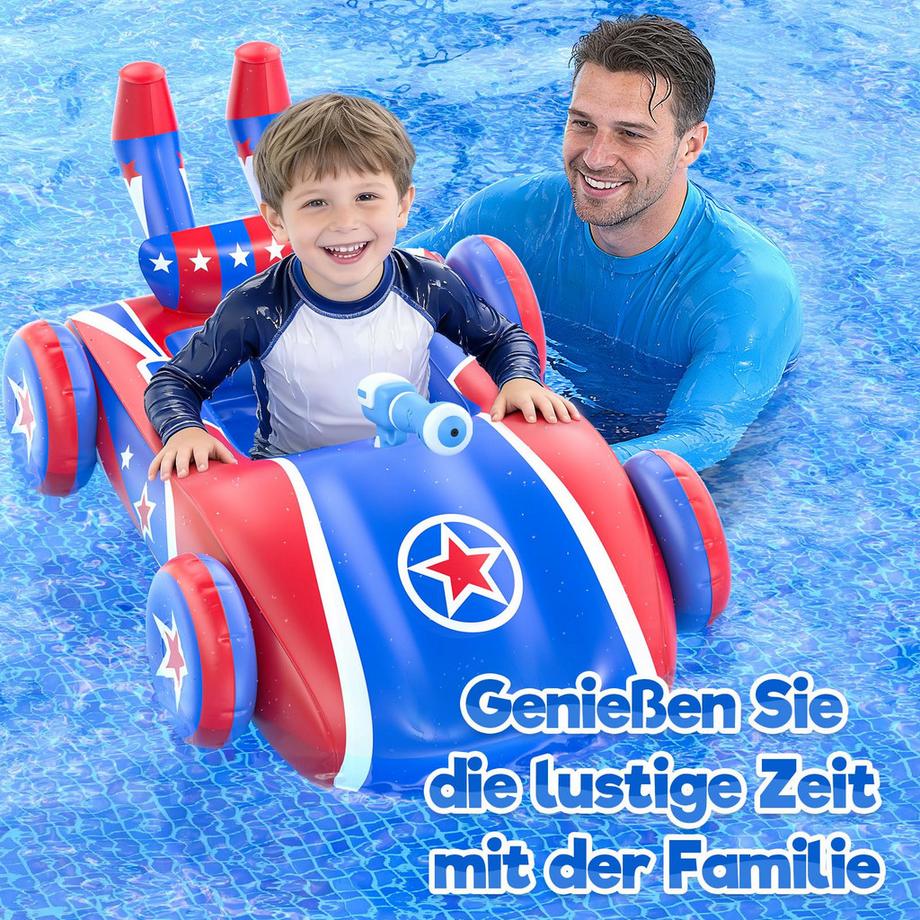 Activity-board Kinderschwimmring mit Wasserpistole, aufblasbarer Schwimmreifen  