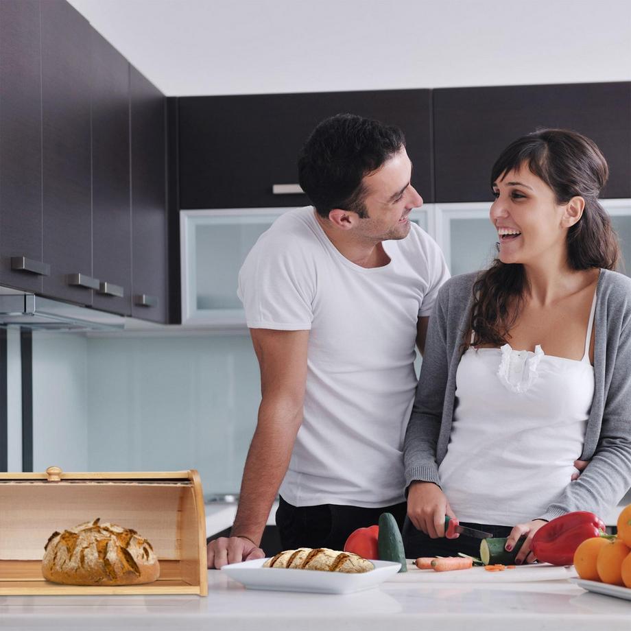 Northix Bambus-Brotkasten mit Rolldeckel  