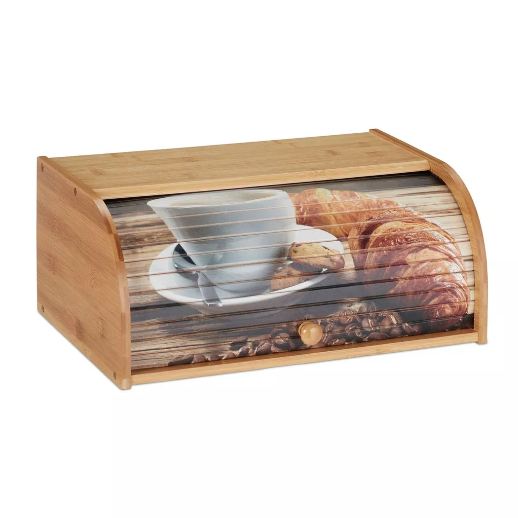 Northix - Bambus-Brotkasten mit Rolldeckel, One Size