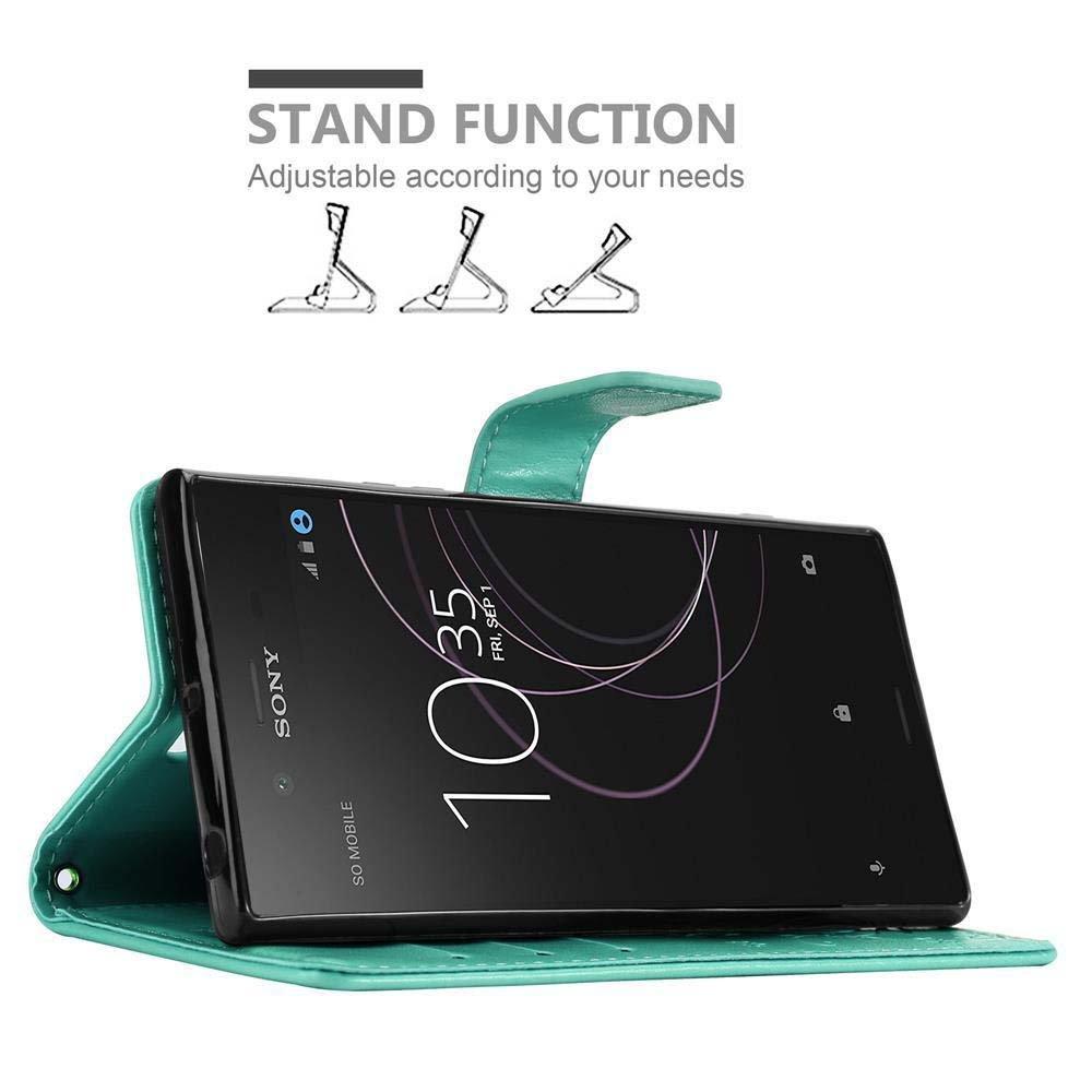 Cadorabo  Hülle für Sony Xperia XZ1 Blumen Design Magnetverschluss 