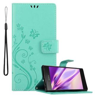 Cadorabo  Hülle für Sony Xperia XZ1 Blumen Design Magnetverschluss 