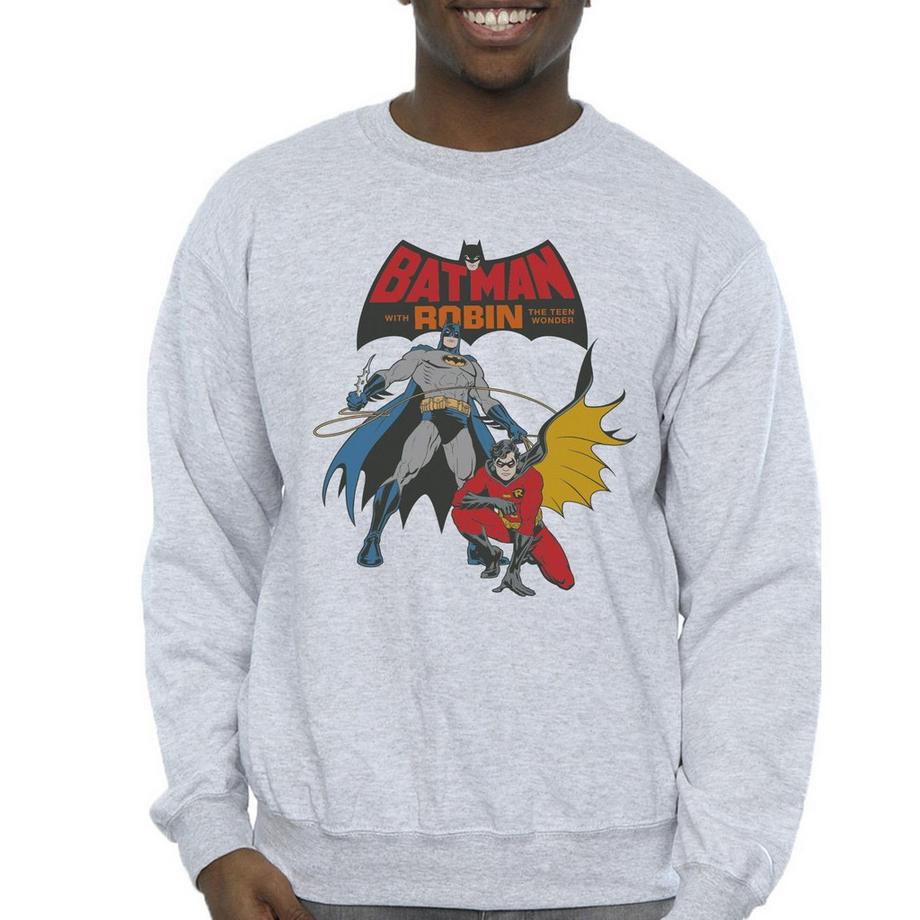 DC COMICS Batman et Robin Sweat-shirt Col Rond  