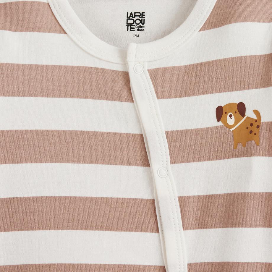 La Redoute Collections  2er-Pack einteiliger Pyjama ohne Füsse gestreift 