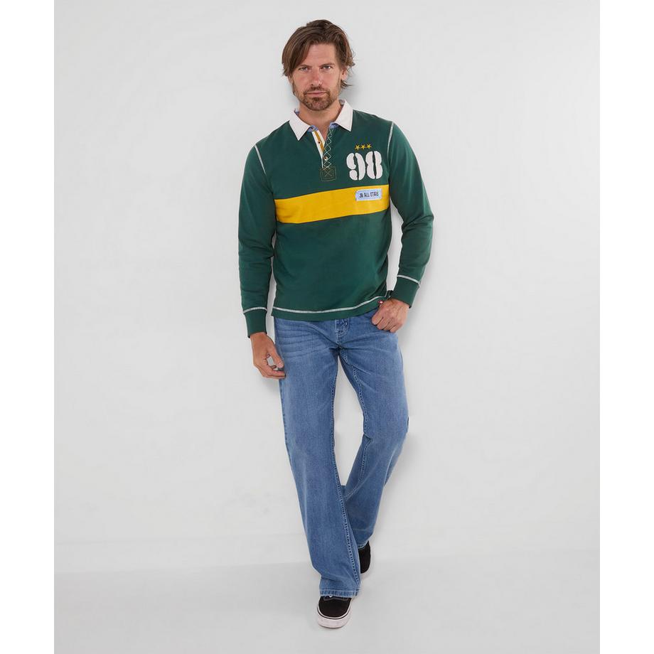 Joe Browns Camicia Rugby Henley con Dettagli Completi  