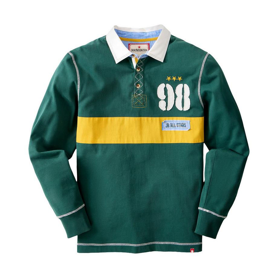 Joe Browns Camicia Rugby Henley con Dettagli Completi  