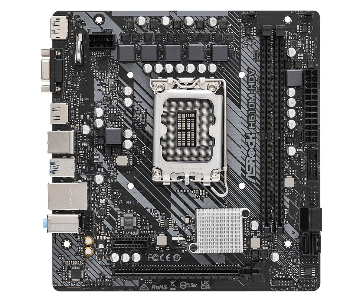 ASRock  H610M-HDV Intel H610 LGA 1700 micro ATX 