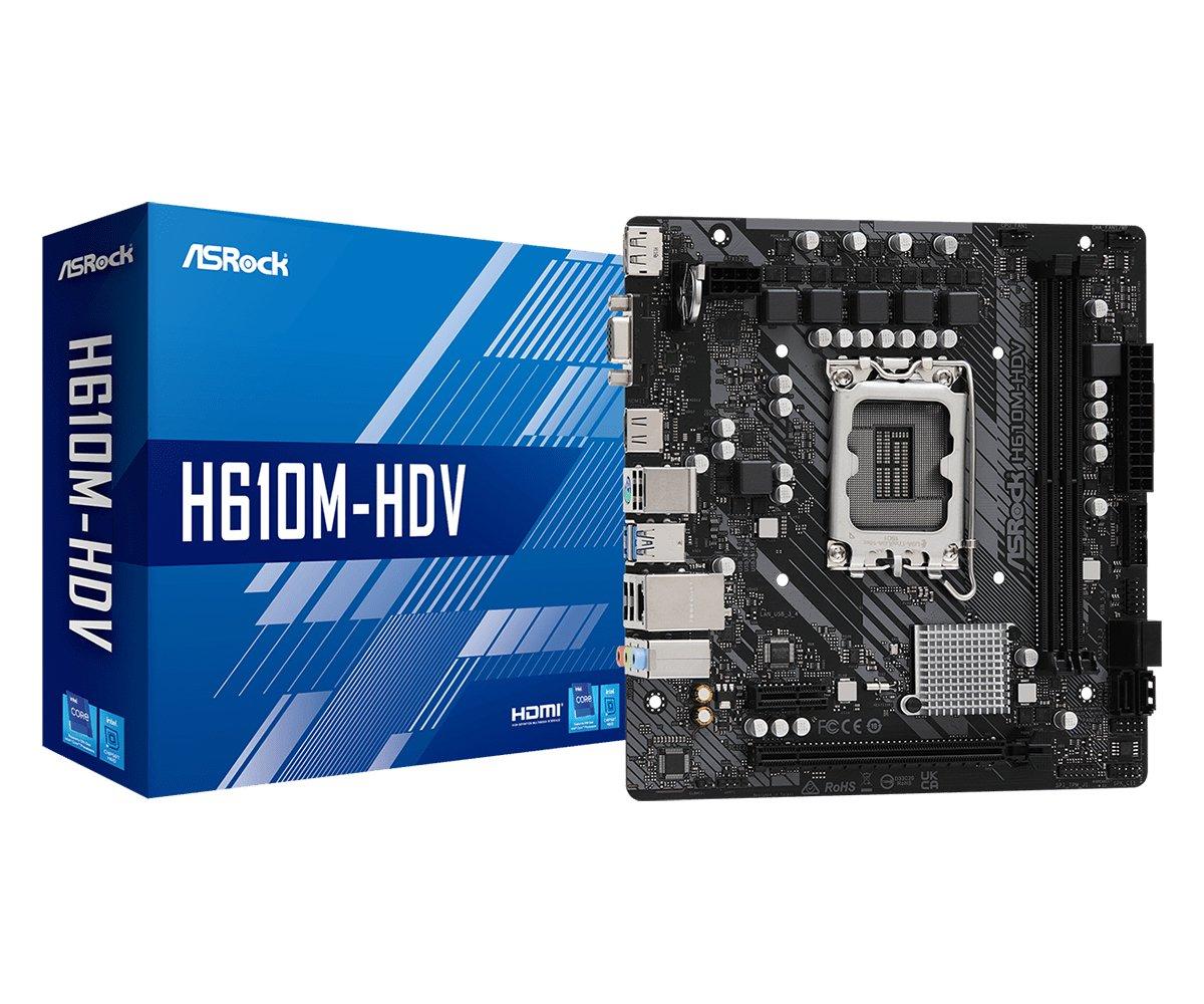 ASRock  H610M-HDV Intel H610 LGA 1700 micro ATX 