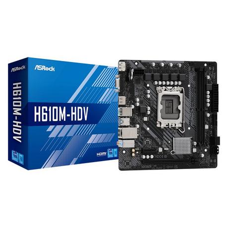 ASRock  H610M-HDV Intel H610 LGA 1700 micro ATX 