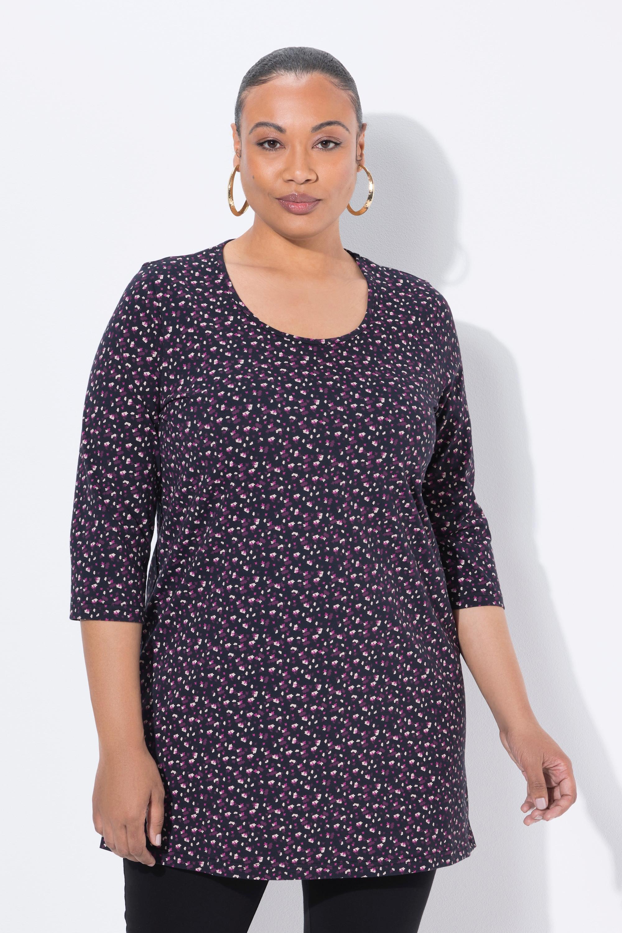 Ulla Popken Maglia lunga linea A Girocollo Maniche 3/4  