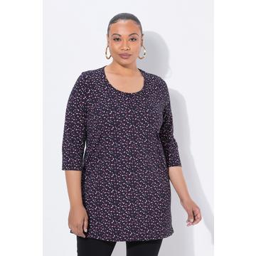 Longshirt, A-Linie, Rundhalsausschnitt, 3/4-Arm