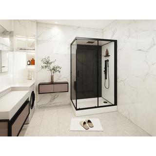 SHOWER DESIGN Cabine de douche hydromassante - Installation réversible - L110 x l80 x H215 cm - FOMIRA  