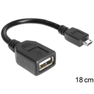 DeLock  USB micro-B - USB 2.0-A, 0.18m USB Kabel 0,18 m Micro-USB B USB A Schwarz 