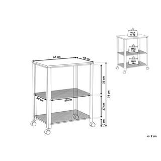 Beliani Servierwagen aus Spanplatte Industriell BOLZANO  