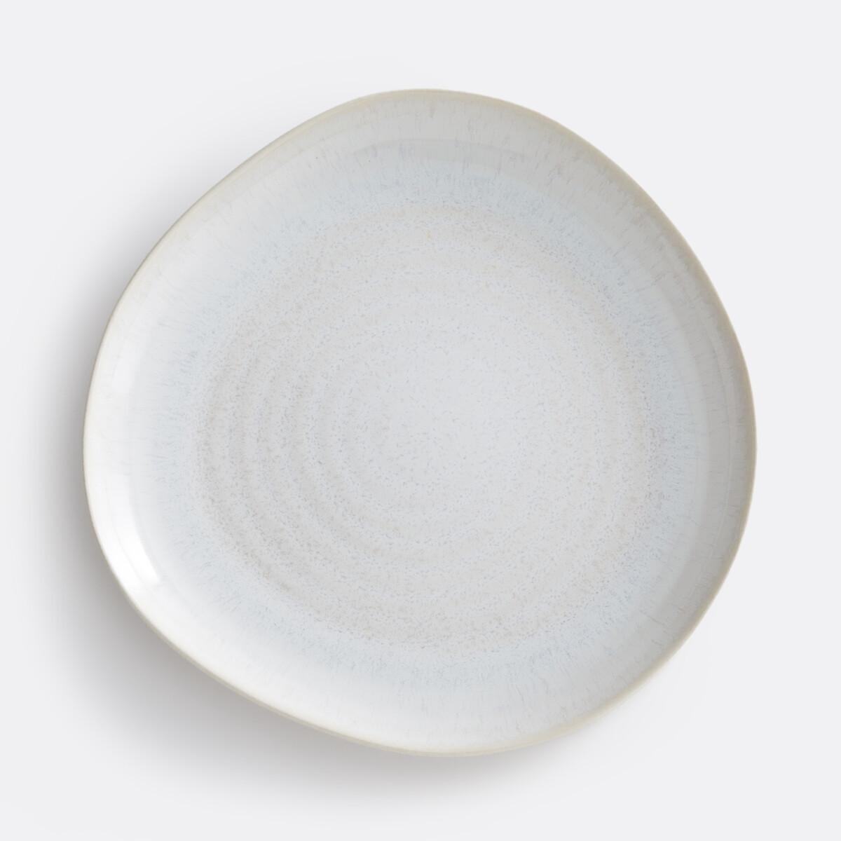 La Redoute Intérieurs Set aus 4 flachen Tellern aus perlmuttfarbenem Steingut  