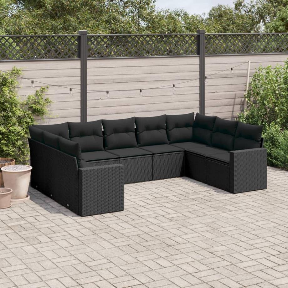 VidaXL set divano da giardino Polirattan  
